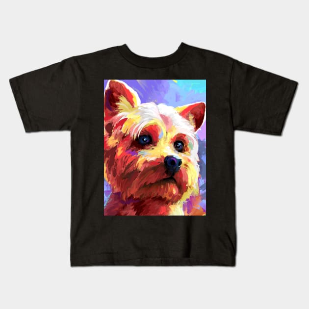 Yorkshire Terrier Dog Kids T-Shirt by mailsoncello